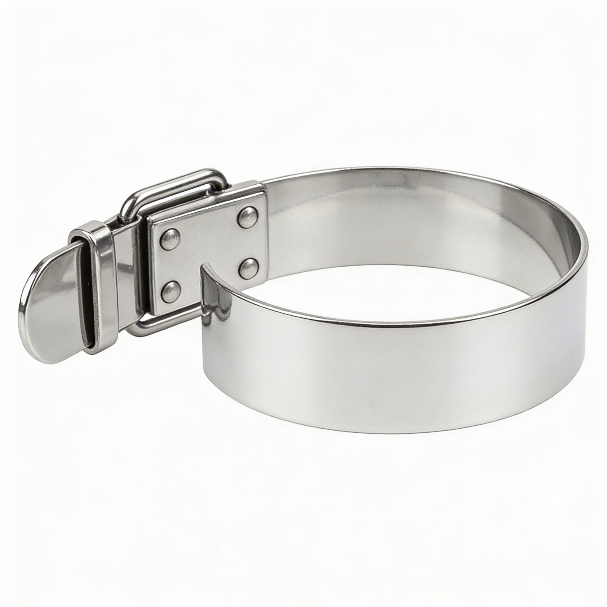 ClaudioPet Dog Training Prong Collar with Quick Release Cliclock Buckle and Swivel Ring | Adjustable Length Stainless Steel Collar Made in Germany for Large Dogs up to 20" Neck (3.2mm Prongs