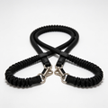 ClaudioPet Double Dog Leash, Dual Dog Leash, 360° Swivel Tangle Free Bungee Walking Training for Large Medium Dogs, Shock Absorbing Bungee Reflective for Two Dogs, 18~120 lbs, Black