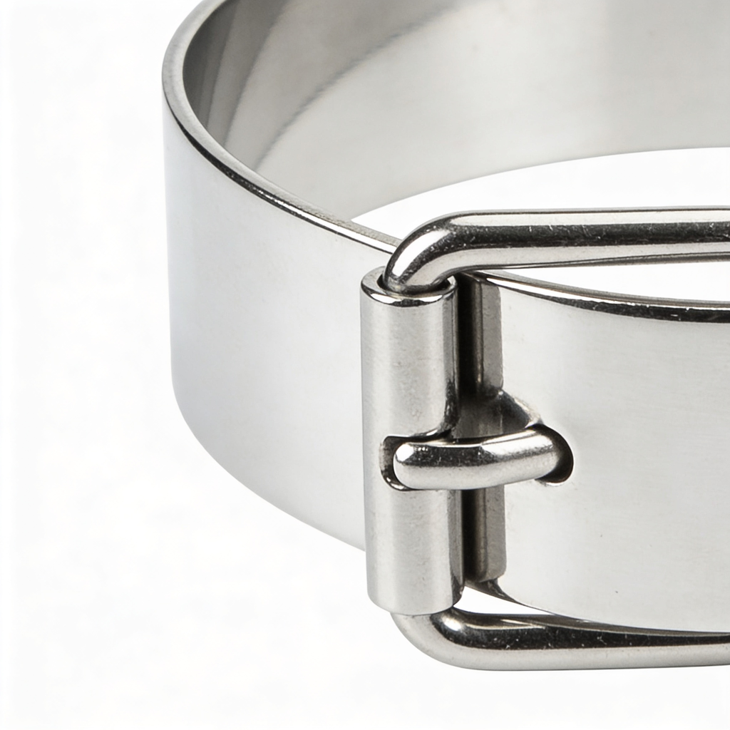 ClaudioPet Dog Training Prong Collar with Quick Release Cliclock Buckle and Swivel Ring | Adjustable Length Stainless Steel Collar Made in Germany for Large Dogs up to 20" Neck (3.2mm Prongs
